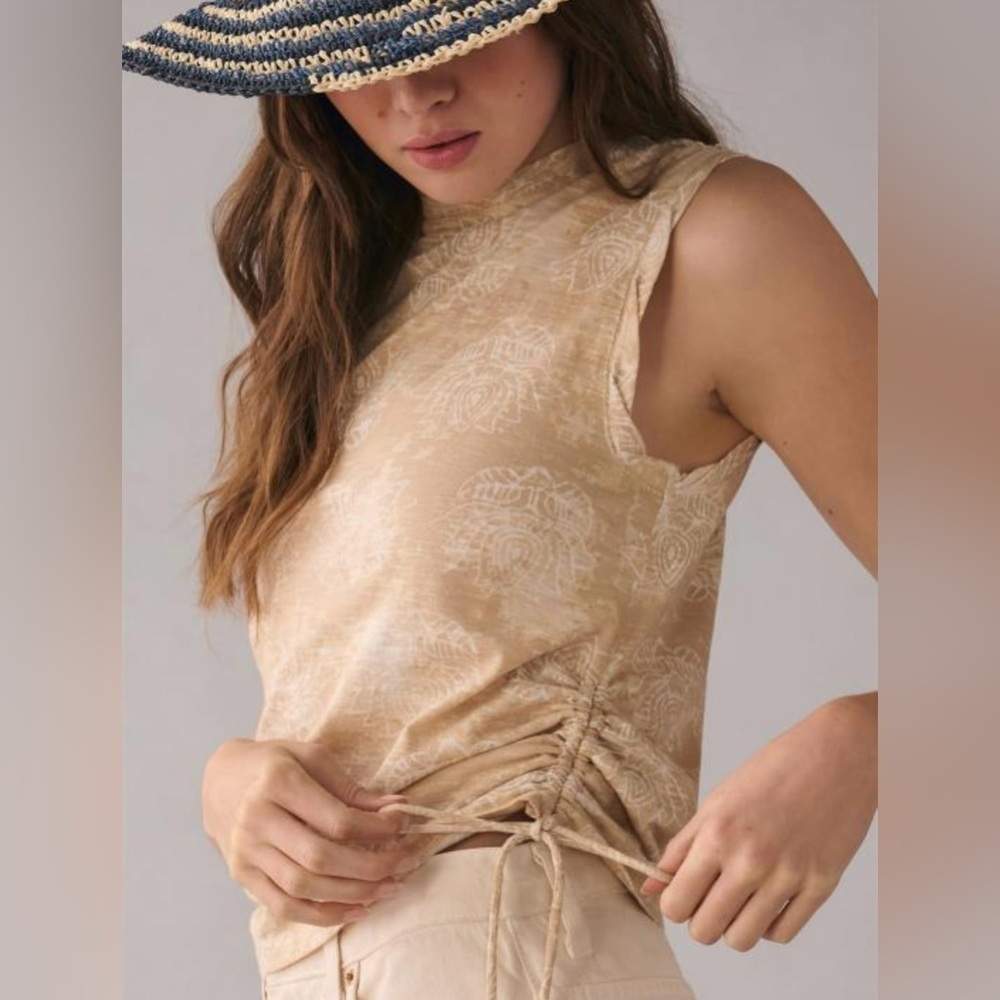 Pilcro by Anthropologie sleeveless‎ printed tank top xxs
